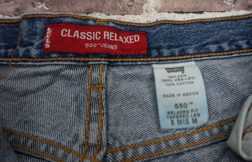 Levis Classic Relaxed 550 Denim Jeans Zip Front Women 8 MisM Tapered Fit Cotton - Picture 7 of 7